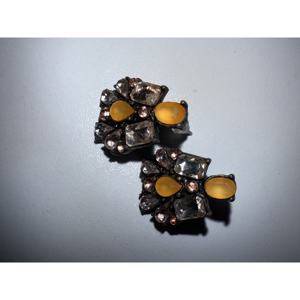 Baublebar Stud Statement Earrings Women Party Vacation Jewelry Orange Yellow